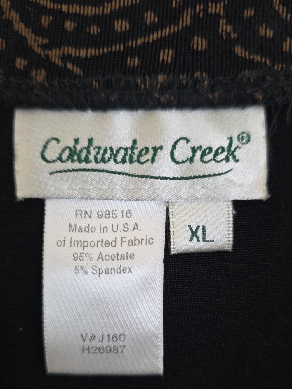 Coldwater Creek Artsy Black & Tan A-Line Stretchy Maxi Skirt XL - Picture 6 of 8